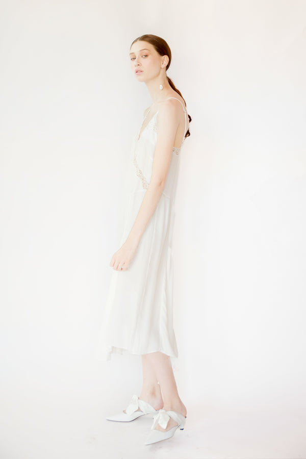 Rene Slip Dress - White