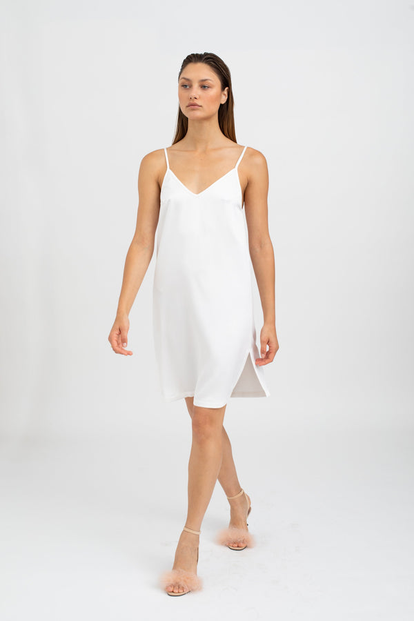 Fiore Slip Dress - White