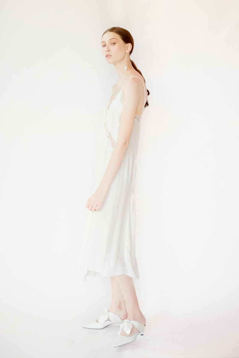 Rene Slip Dress - White