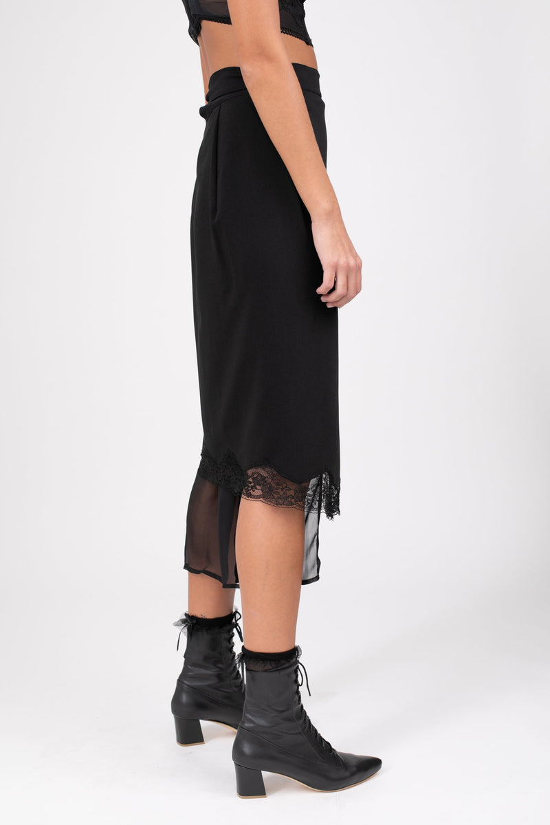 Laurette Wrap Skirt - Black