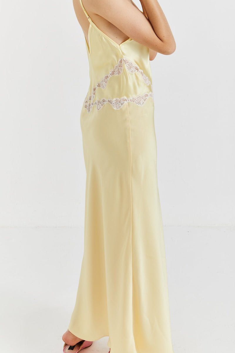 Jane Silk Dress - Yellow