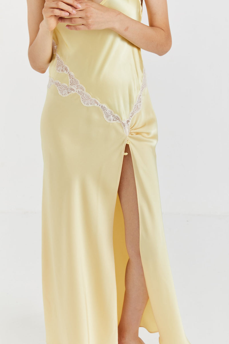 Jane Silk Dress - Yellow